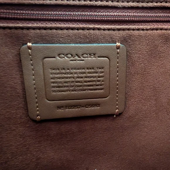 Coach Kleo Backpack Suede & Leather Monogram Signature C Orange Brown Gold Black - Picture 9 of 9